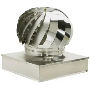 Aspire-fumées rotatif en acier inoxydable carré 37 x 37 cm conduit de ... pas cher
