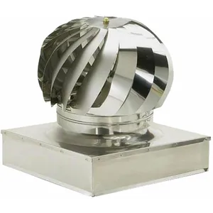 Aspire-fumées rotatif en acier inoxydable carré 42 x 42 cm conduit de ... pas cher