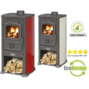 Poêle à bois Koral K-LINE 8 kW Bûches 33 cm Conduit Ø 118 mm Chauffe j...Vendu paramazon