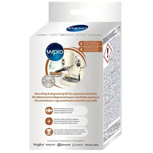 Comparateur de prix : Wpro - Kit de nettoyage Express O² : 4 sachets détartrants + 4 sachets dégraissants