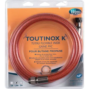 Comparateur de prix : Wpro TNE200 Flexible de Gaz Illimité Toutinox Gaz Naturel Gaine Opaque