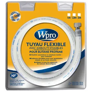 Wpro - tuyaux de gaz butane/propane caoutchouc 10ans 1m50 - tbc158 TU pas cher