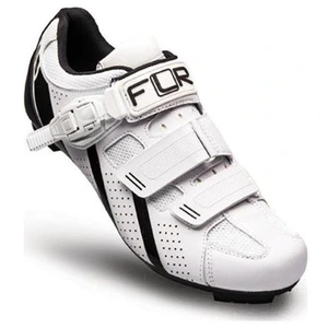 Comparateur de prix : Chaussures vélo de route FLR Pro F15 cuir microfibres blanc sangles v