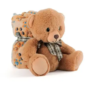 Perletti Ours En Peluche Avec Couverture 22 Cm pas cher