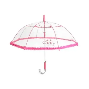 Perletti parapluie enfant rose/transparent 74 cm pas cher