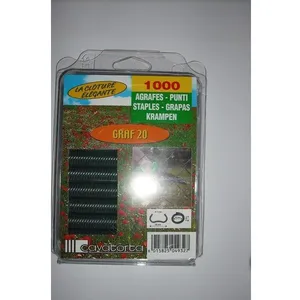 Lot de 1000 agrafes vertes pour clôture, 20 mm pas cher