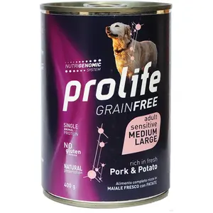 400 g Prolife Dog Wet Sensitive porc nourriture pour chien humide pas cher