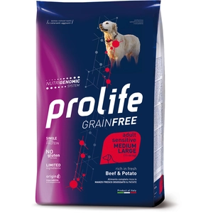 Dog Prolife Grain free boeuf & pomme de terre - 10 kg pas cher