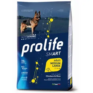 Comparateur de prix : Dog Prolife Smart Adult Medium/Large Breed poulet et riz pour chien - 12 kg