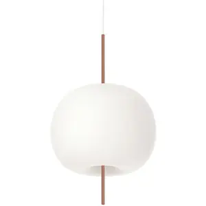 kdln Suspension Kushi, couleur cuivre/blanc, Ø 33 cm, verreVendu parluminaire