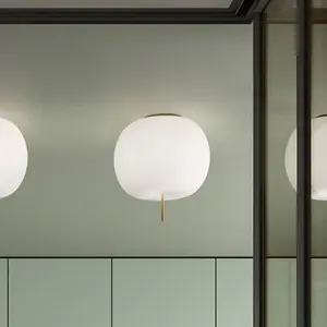 KDLN KUSHI 33-Plafonnier Verre/Métal Ø33cm
