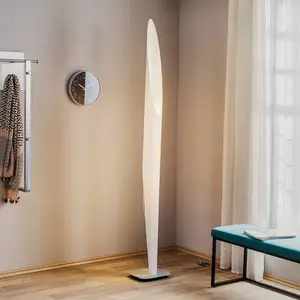 Comparateur de prix : Kundalini kdln Lampe sur pied Shakti, argent, blanc satiné, hauteur 200 cm