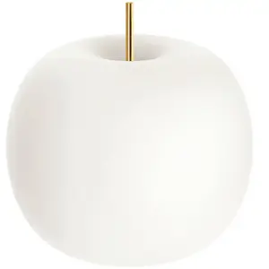 kdln Lampe à poser Kushi, laiton/blanc, Ø 33 cm, verre pas cher