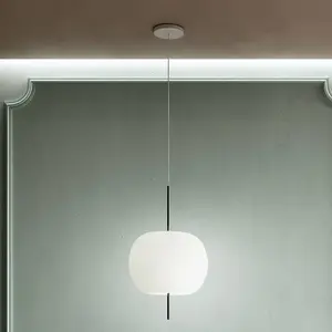 kdln Suspension Kushi, noir/blanc, Ø 33 cm, verreVendu parluminaire