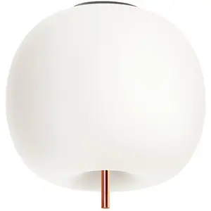 Kundalini kdln plafonnier Kushi, couleur cuivre/blanc, Ø 16 cm, verre