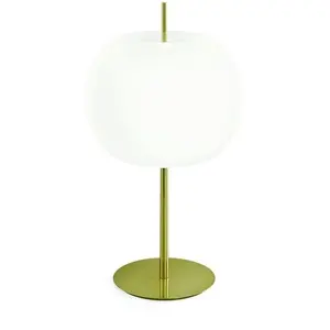 KDLN KUSHI-Lampe à poser avec variateur Verre opalin/Métal H61cm pas cher