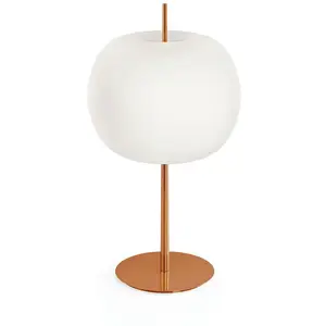 Kundalini lampe à poser Kushi XL de kdln, cuivre/blanc, hauteur 61 cm pas cher