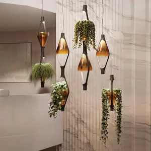 Comparateur de prix : Kundalini kdln Suspension LED Viceversa, verre ambre, à 1 lampe