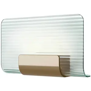 Kundalini kdln Applique murale LED Nami, couleur laiton, largeur 30 cm, verre pas cher
