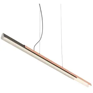 Kundalini kdln Suspension Dala linéaire gris foncé/cuivre 3 000 K 150 cm