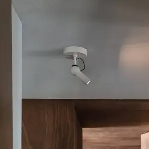 kdln plafonnier LED Bird, blanc, Ø 11 cm, métal pas cher