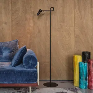 Comparateur de prix : Kundalini kdln Lampe sur pied LED Bird, noire, 126 cm, métal, à intensité variable