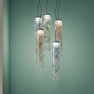 Kundalini kdln Suspension LED Jer 1, bleu fumé, Ø 10 cm, verreVendu parluminaire