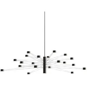 Comparateur de prix : kdln Suspension LED POLAR 20.3, Ø 124 cm noir 20 lampes à intensité va...