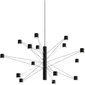 kdln Suspension LED POLAR 15.2, Ø 93 cm, noir à 15 lampes à intensité ...Vendu parluminaire