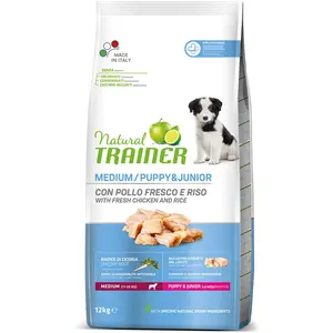 Natural Trainer Puppy & Junior Medium poulet pour chiot - 12 kg pas cher