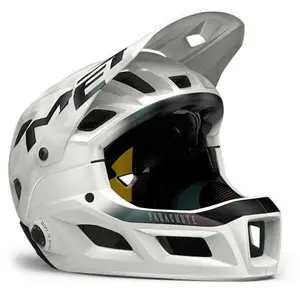 Casque avec mentonniere amovible met parachute mcr mips blanc mat pas cher