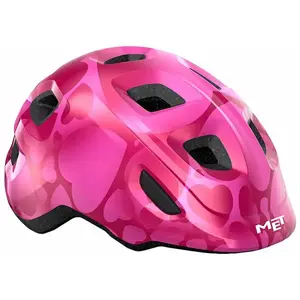 Comparateur de prix : MET Hooray Pink Hearts/Glossy XS (46-52 cm) Casque de vélo enfant