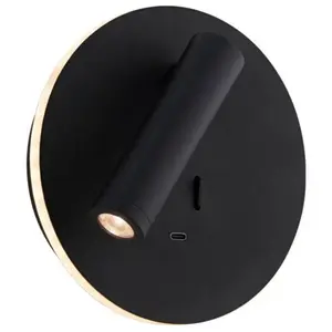 MY WAY - Applique LED orientable 9W avec port USB, lumière 3000K, Blanc, design moderne en aluminium - Groupe Rossini pas cher