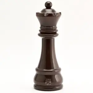 Bisetti - Moulin à épices reine d'échec noir laqué 23 cm OS pas cher