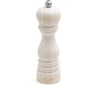 Bisetti - Moulin à poivre en bois Shabby blanc OS pas cher