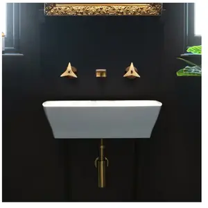Mamoli GIO Ponti Robinetterie de vasque/lavabo murale à 3 trous, 4519P...