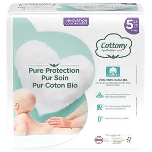 Comparateur de prix : Cottony Couches Bébé 100% Coton T5 11-25kg 24 unités