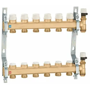 Ensemble collecteur 6626F5 1"avec vannes d arrêt CALEFFI pas cher