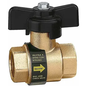 Comparateur de prix : Thermador Ballstop - Vanne à bille avec clapet anti-retour intégré Caleffi 3230 3/4'