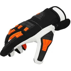 Stocker - Gants d'hiver résistants aux coupures pour tronçonneuse 11/XL noir, cuir pas cher