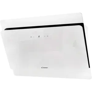 Comparateur de prix : Candy - hotte décorative inclinée 90cm 502m3h blanc  cvma90w - CVMA90W
