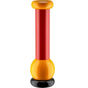 Comparateur de prix : ALESSI MP0210 MOULIN A POIVRE EN BOIS DE HETRE NOIR, ROUGE ET JAUNE