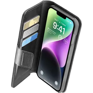 Comparateur de prix : Étui portefeuille - CELLULAR LINE - BOOK AGENDA 2 - Compatible Apple iPhone 14 - Cuir synthétique - Noir