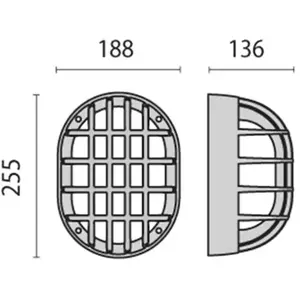 Performance in Lighting Applique LED Eko+19/G anthracite métallisé 3 000 K