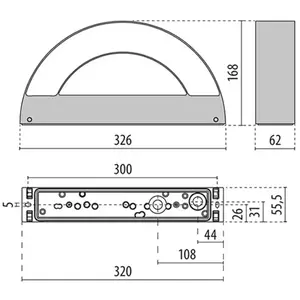 Performance in Lighting Applique d'ext. Mask+ M, bas, 3 000 K, anthrac...