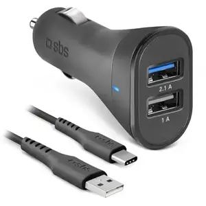 Comparateur de prix : SBS - Chargeur allume cigare Kit De Recharge Usb-Type c Pour Voiture