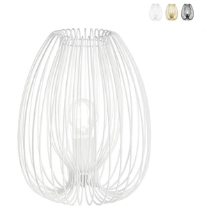 FABAS LUCE Lampe de table moderne avec cage en métal camp-t - blanc pas cher