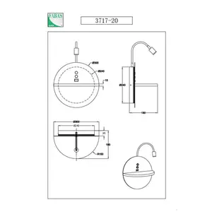Comparateur de prix : FABAS LUCE Dual Applique murale, LED, 3717-20-102,