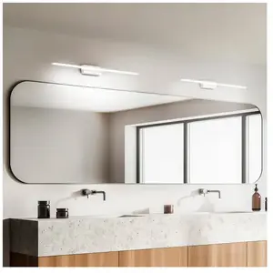 Comparateur de prix : Fabas Luce Applique pour miroir LED Nala, blanc, largeur 110 cm, métal