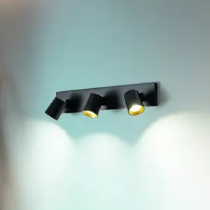 Comparateur de prix : Fabas Luce Spot MODO GU10, 3 ampoules, IP20, noir